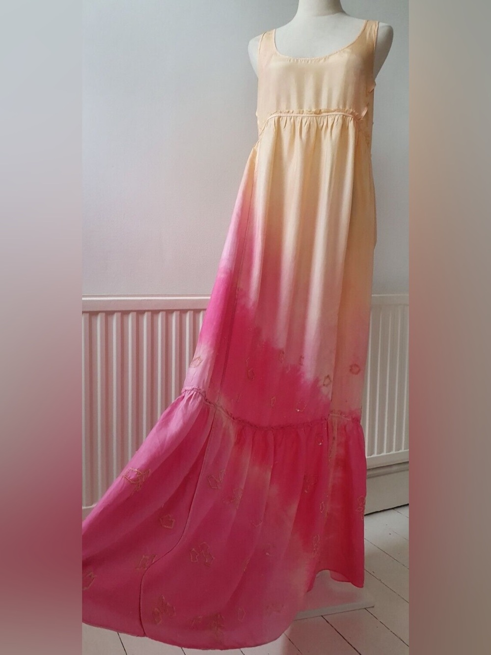 AllSaints Pink-to-peach Ombre Maxi Dress